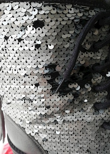 Gri Yılan Desenli Parlak Deri Goth Bot 40 numara - Görsel 2