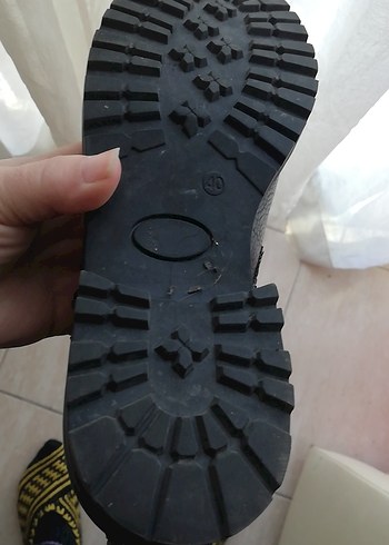 Gri Yılan Desenli Parlak Deri Goth Bot 40 numara - Görsel 4