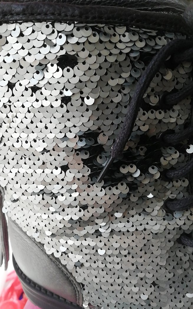 Gri Yılan Desenli Parlak Deri Goth Bot 40 numara - Görsel 2