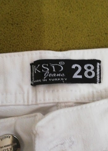 Beyaz Kadın Kot Pantolon Normal Boy - Görsel 4