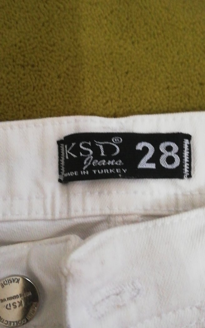 Beyaz Kadın Kot  Pantolon Normal Boy - Görsel 4