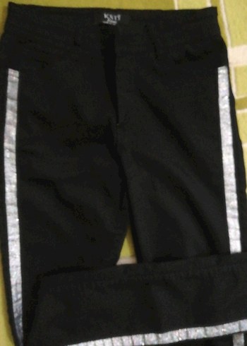 kız çocuk Siyah Regular Fit Kumaş Pantolon - Görsel 3