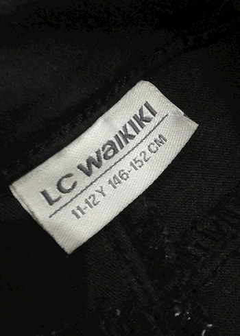 Düğmeli Siyah simli kız çocuk Kot Pantolon - Görsel 6