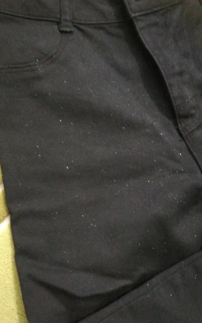 Düğmeli Siyah simli kız çocuk Kot Pantolon - Görsel 2