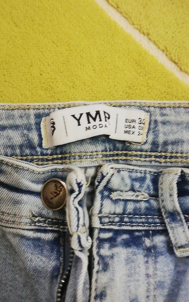 Mavi Midi Boy Tie-Dye Denim Kadın Jean - Görsel 2