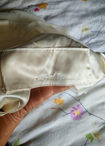 Abiye saten kumaş pantolon pul işlemeli tüllü saten blüz 44 bede - Görsel 6