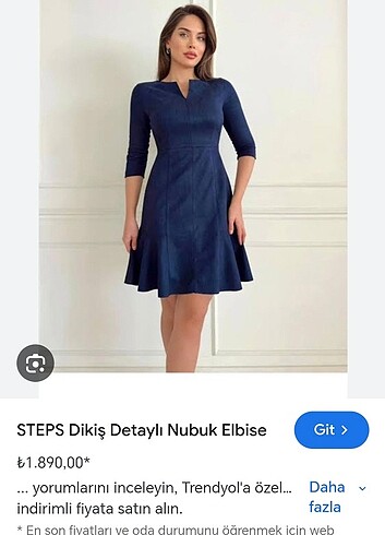 Step Çok şık süet nubuk elbise medium beden 38-40 a uygun