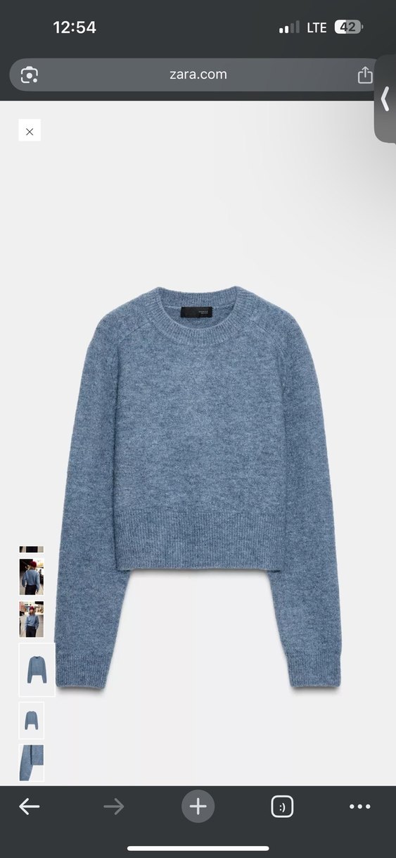 ZARA YUMUŞAK TRİKO KAZAK  Donuk mavi Kadın - Görsel 4