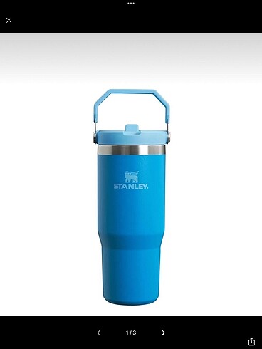 Beden mavi Renk Stanley ice flow pipetli termos 0.89 litre