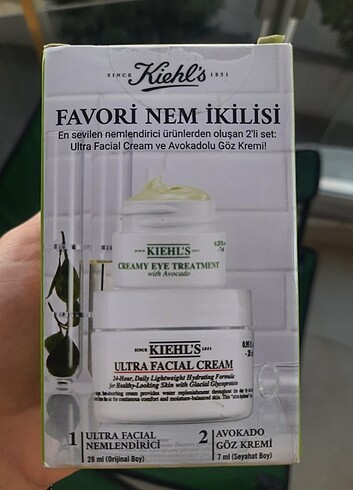 kiehl?s ultra facial cream & avokadolu göz kremi seti