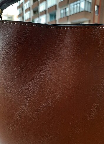 Mango metalik detaylı mini shopper çanta - Görsel 7