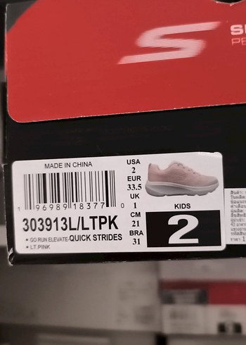 33 Beden pembe Renk Skechers kız çocuk spor ayakkabı