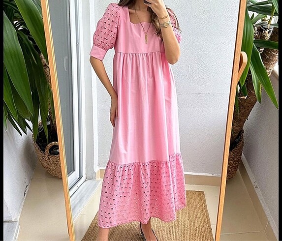 Pembe Fisto Elbise