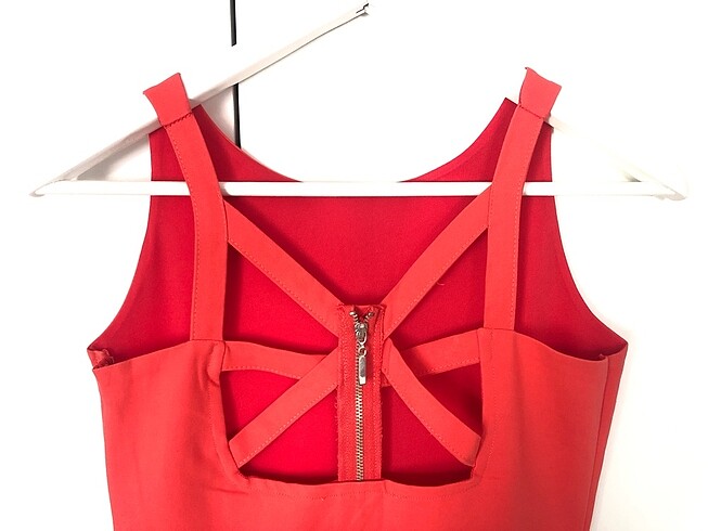 Somon rengi elbise - Görsel 2