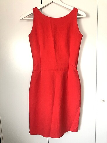 Somon rengi elbise - Görsel 3