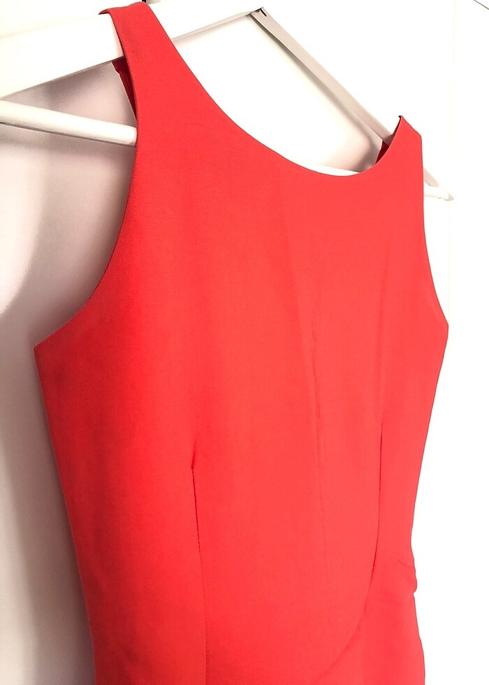 Somon rengi elbise - Görsel 4