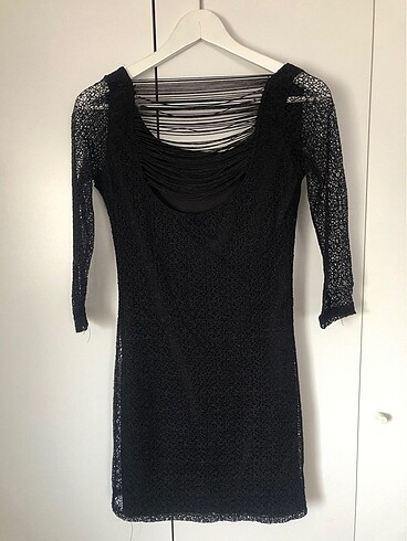 Sırt Kısmı İp Detaylı Elbise - Görsel 5