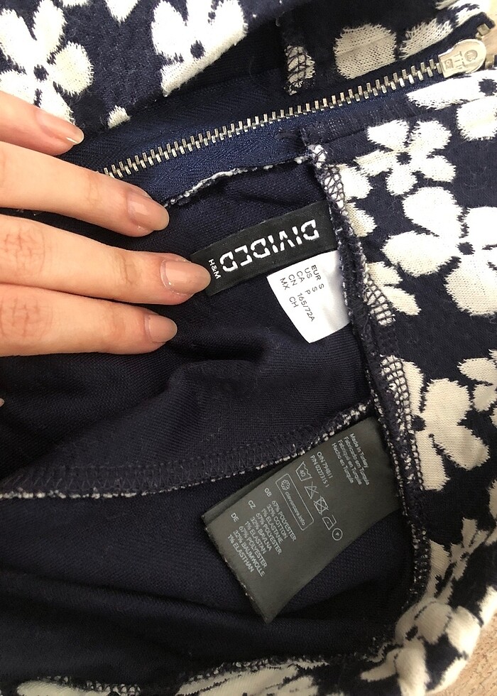 H&M Çiçekli Kışlık Etek - Görsel 4