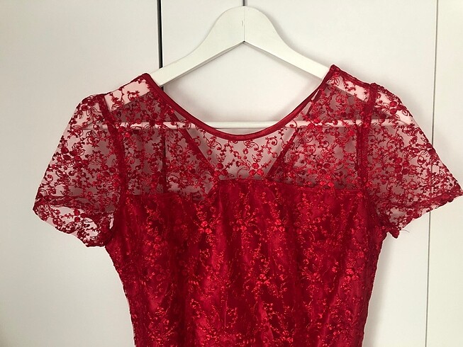 Kırmızı Mini Elbise - Görsel 2