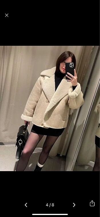 xs Beden Zara bej mont ceket