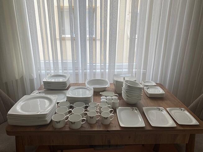  Beden beyaz Renk korkmaz Yemek takımı