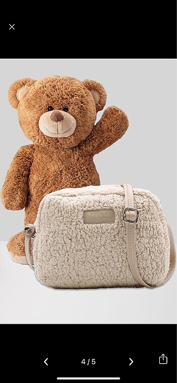  Beden camel Renk Peluş çanta