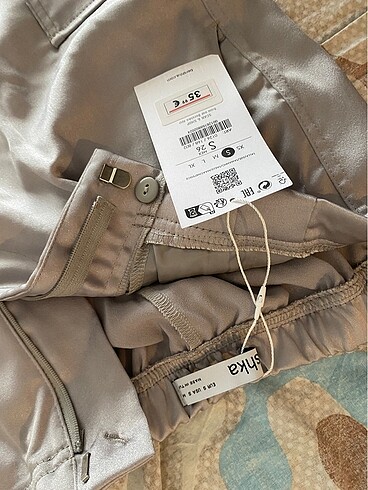 bershka saten kargo pantolon