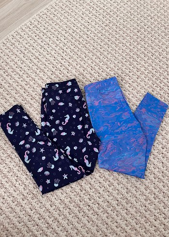 Renkli Tie-Dye ve Desenli Kız Taytları