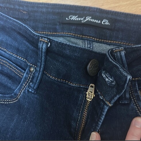 34 Beden lacivert Renk Yarım ispanyol paça indigo jean