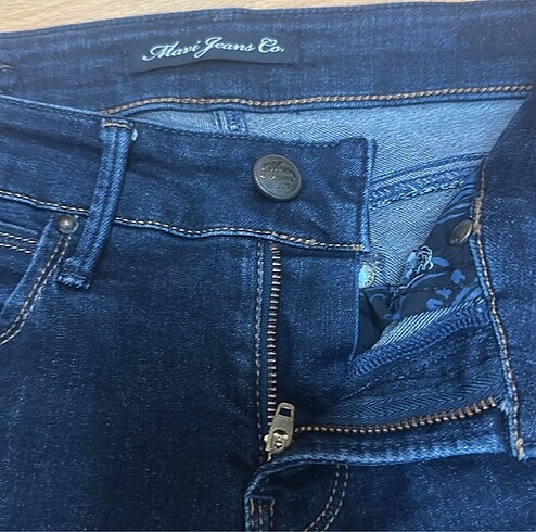 34 Beden Yarım ispanyol paça indigo jean
