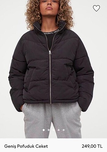 H&M H&M Siyah Sisme Mont