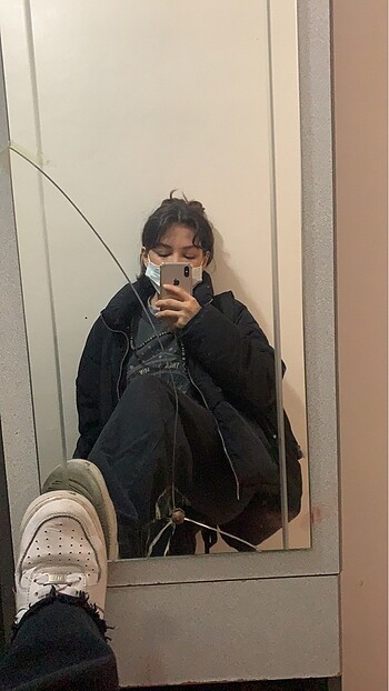 xs Beden H&M Siyah Sisme Mont