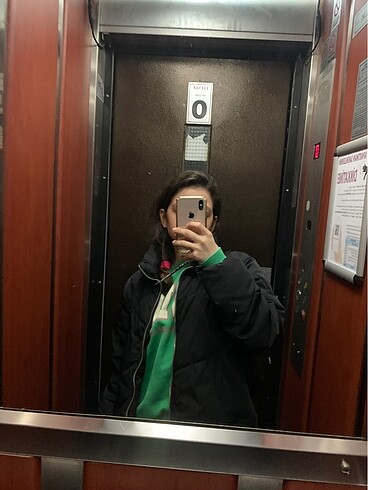 xs Beden siyah Renk H&M Siyah Sisme Mont