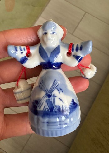  Beden mavi Renk Mavi Renkli Hollanda Temalı Biblo Seti