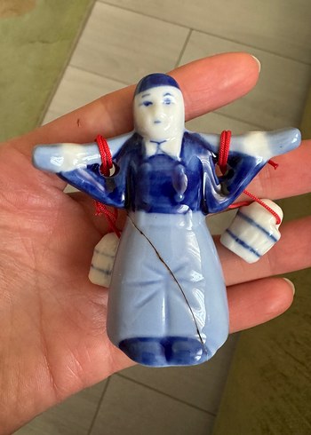 American Vintage Mavi Renkli Hollanda Temalı Biblo Seti