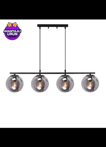 4 lü top model aynalı avize