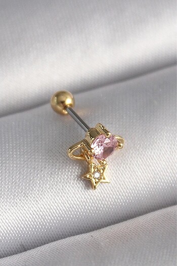 Sallantılı Kalp Yıldız Tragus Piercing