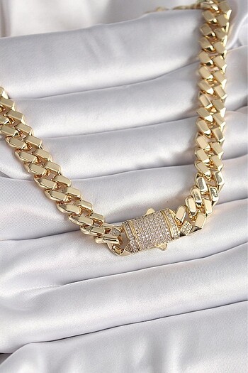 Vip Seri Gold Zirkon Taşlı Gurmet Bileklik Kolye Set