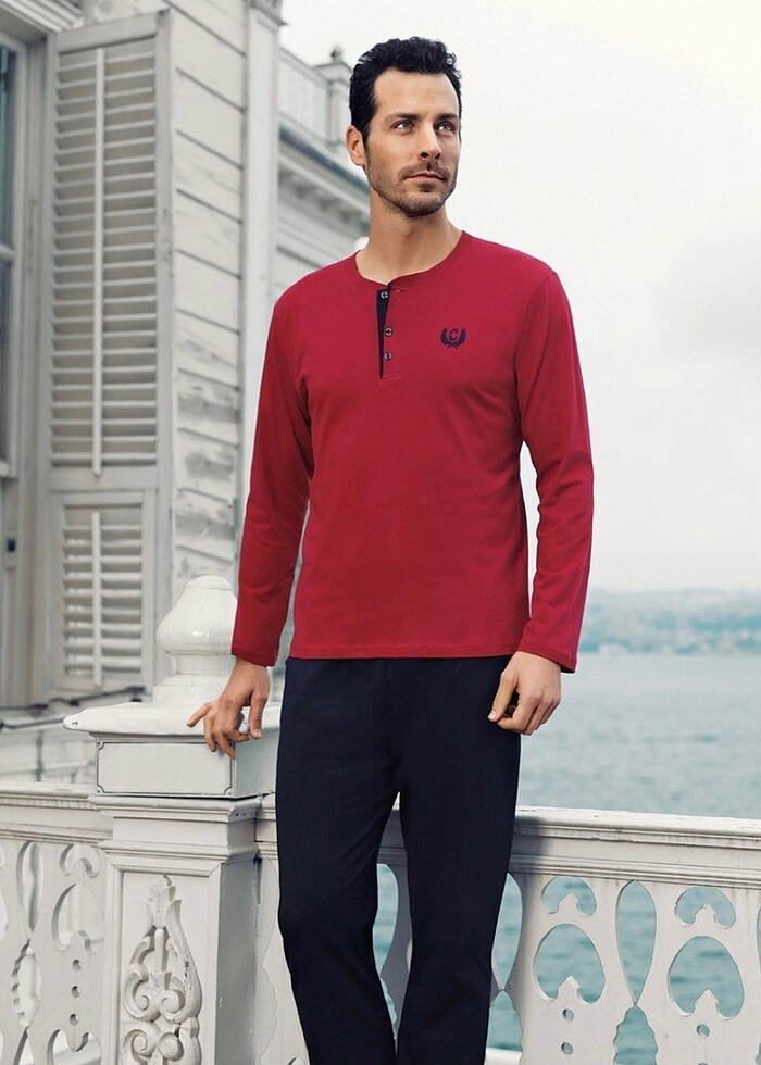 Erkek 5?li Robdöşambırlı Çeyizlik Pijama Takımı - Görsel 3