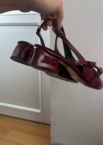 Bordo çanta Charmlı ve Ayakkabı - Görsel 6