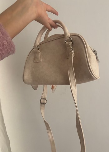 Bej Fiyonk Detaylı Bohem Kadın Çanta - Görsel 3