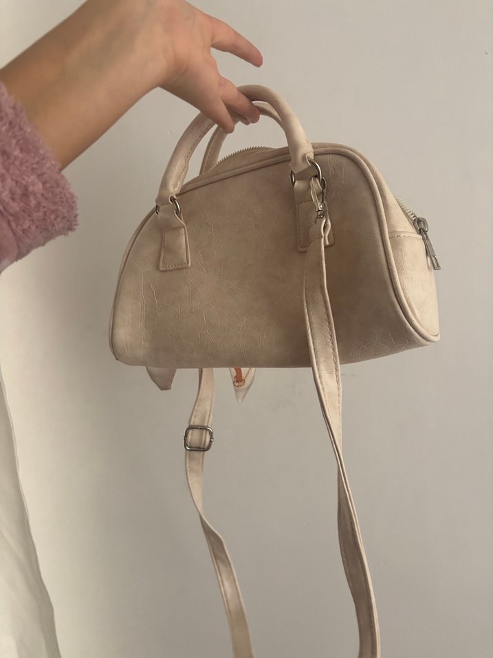 Bej Fiyonk Detaylı Bohem Kadın Çanta - Görsel 3