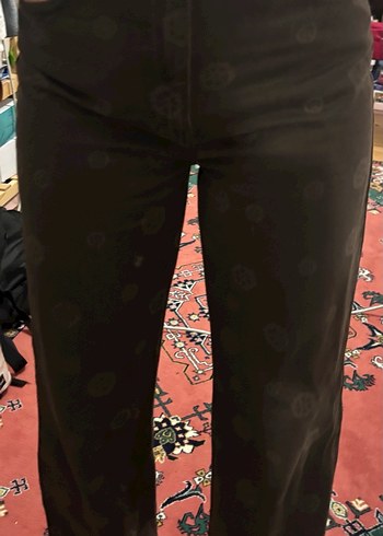 Kahverengi Desenli Kadın Kot Pantolon - Görsel 4