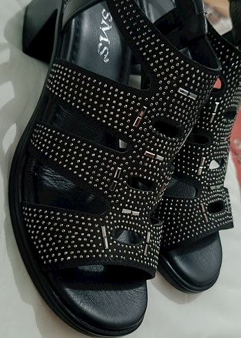 Siyah Blok Topuklu Kadın Ayakkabı - Görsel 8