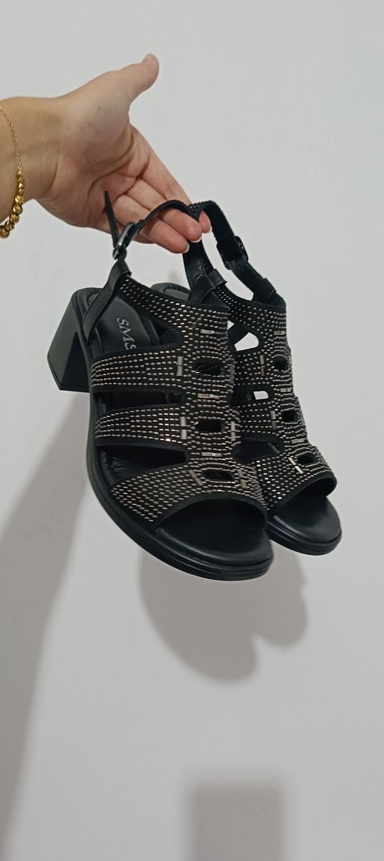 Siyah Blok Topuklu Kadın Ayakkabı - Görsel 2