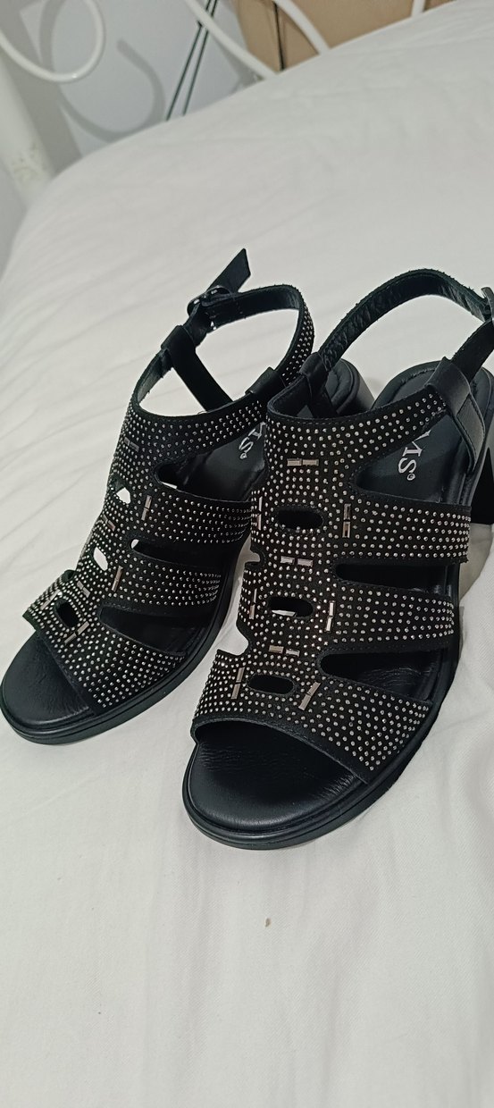 Siyah Blok Topuklu Kadın Ayakkabı - Görsel 4