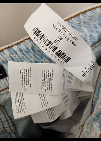 36 Beden mavi Renk Trendyol açık mavi jeans