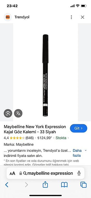 Maybelline Göz kalemi kajal