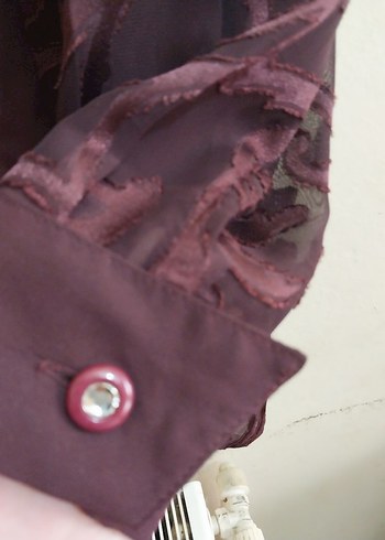 xxl Beden bordo Renk Mürdüm sifon ceket