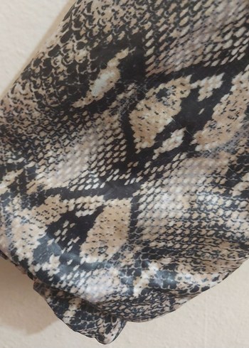 Koton Kürklü Kapüşonlu Yılan Desenli mont